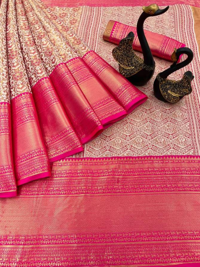 SF 625 By Shubh Designer Function Wear Kanjivaram Silk Sarees Wholesale Shop In Surat
